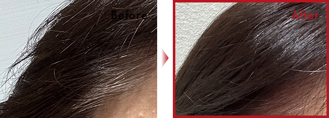 しっかり色着いて、髪もまとまってとても満足しています。