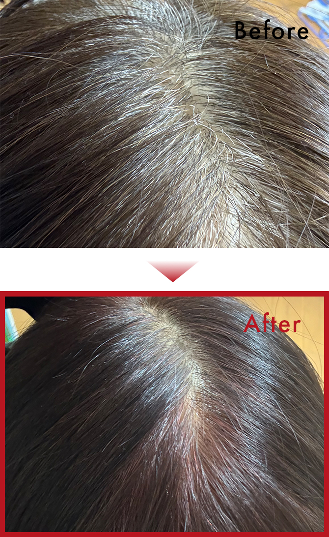 乾いた髪に髪染めのように利用しました。のサムネイル